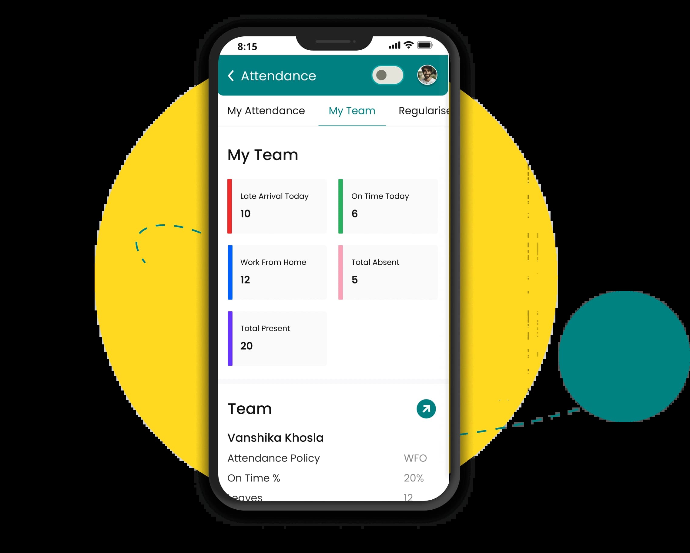 My team Attendance & Leave | Engage HRMS